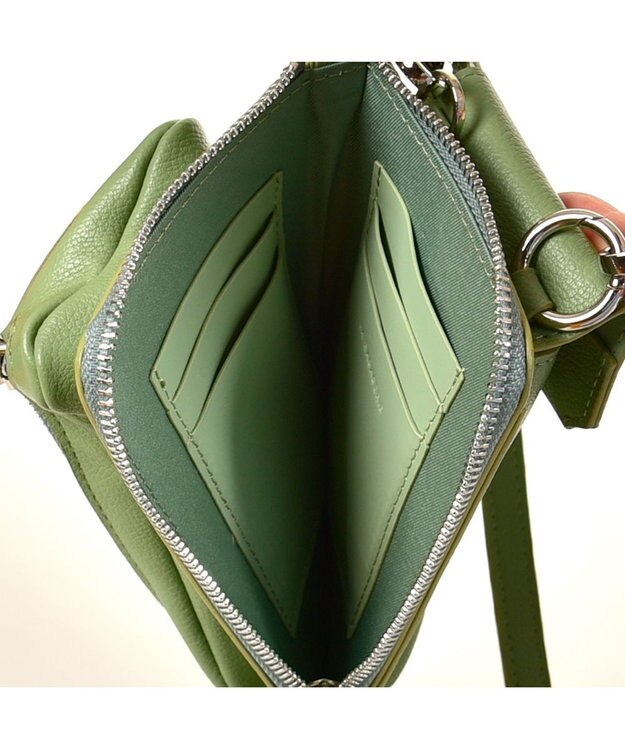 LA BAGAGERIE マルチスマホポシェット グリーン