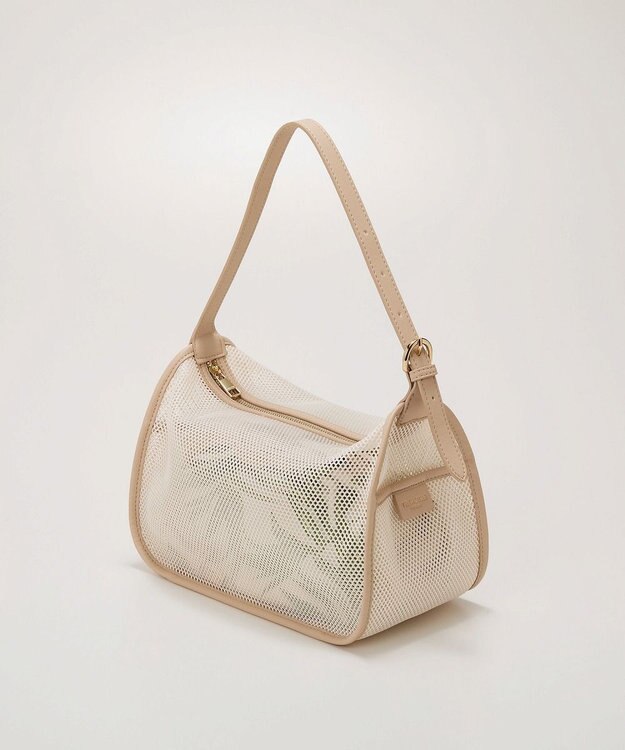 TOPKAPI 【TREASURE TOPKAPI】プリント 巾着バッグ付き メッシュ ワンハンドルバッグ オフ