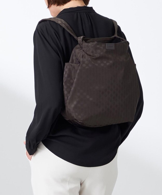 Y'SACCS 【大人のおしゃれ手帖10月号掲載】市川実和子×Y'SACCS　ドット2WAYリュック チョコ