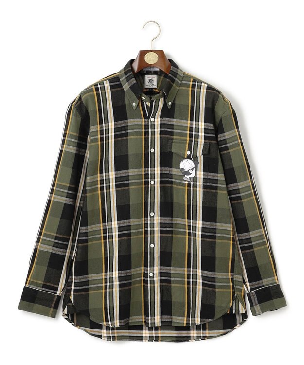 J.PRESS MEN 【AaronChang】【UNISEX】ヘビーフランネル シャツ / オーセンティックフィット カーキ系4