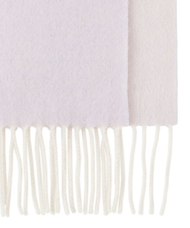 MOONBAT FURLA カシミヤ100%リバーシブルプチマフラー/幅20cm ライトパープル