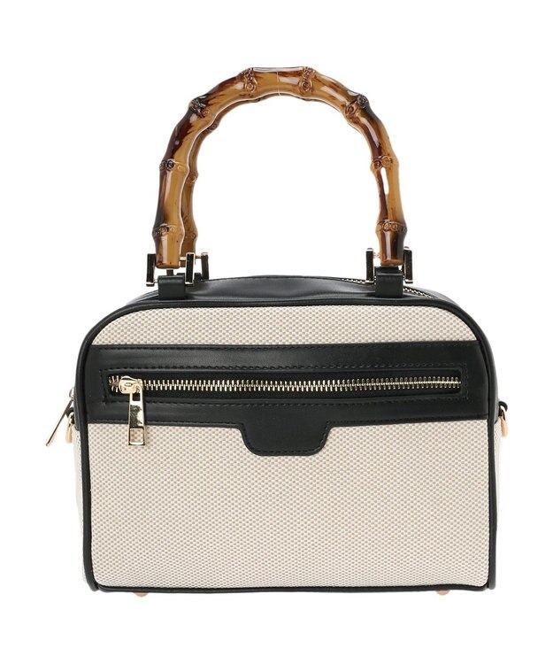 earth music&ecology バンブーテイストハンドルバッグ Beige