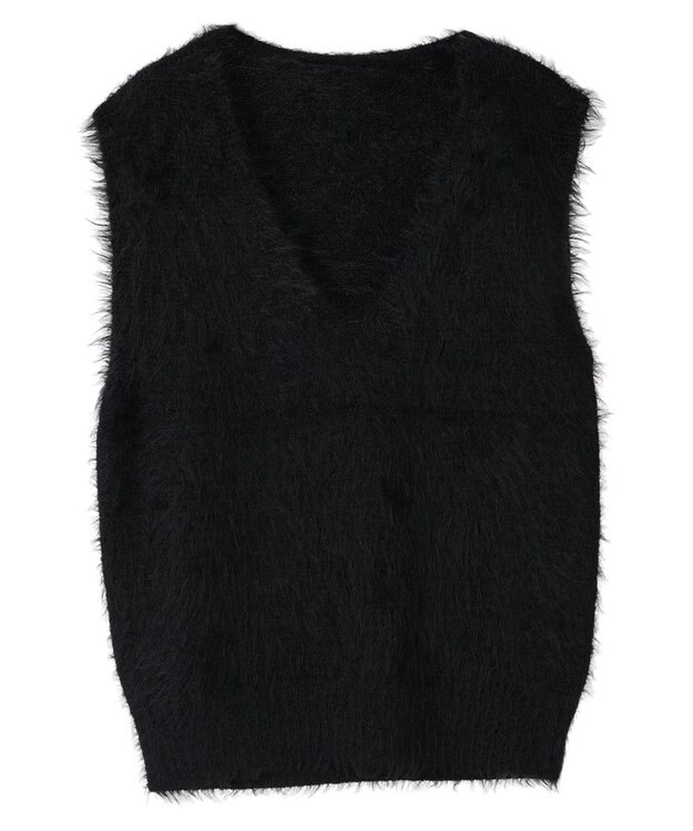 Green Parks ・Ｐｅｔｉｔ　Ｆｌｅｕｒ　シャギーニットベスト Black