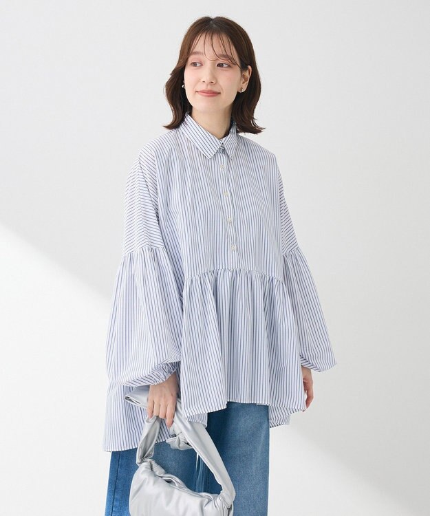 Green Parks ・ＥＬＥＮＣＡＲＥ　ＤＵＥ　ストライプシャツチュニック Off White