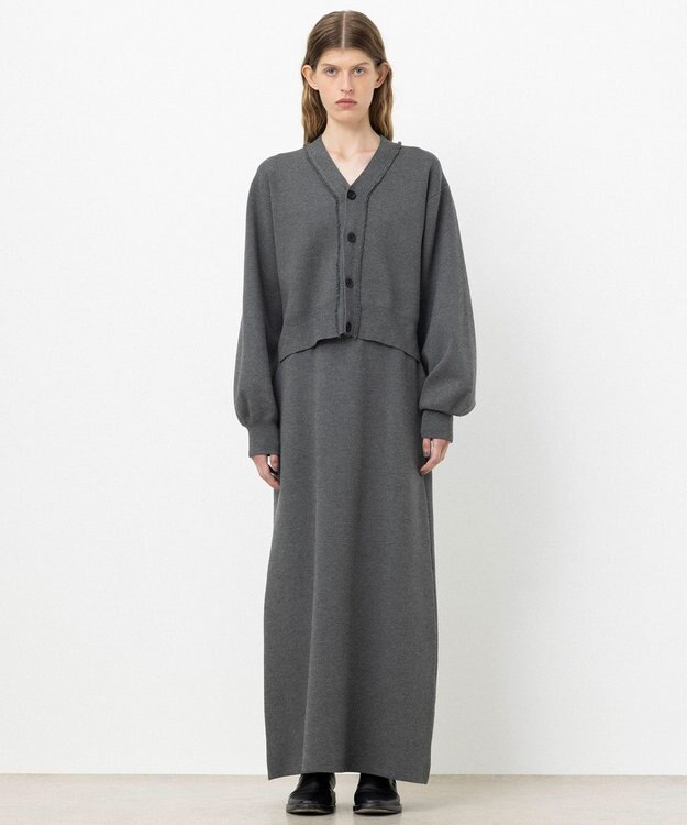 NAVE 【ReNAVE・洗える】スムースニット カーディガン グレー系