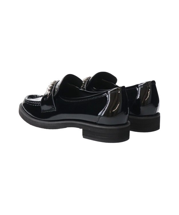 Bridget Birkin 【Bridget Birkin】ラインストーンローファー ブラックエナメル