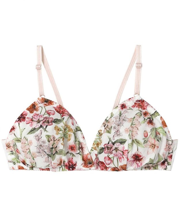 une nana cool MADE WITH LIBERTY FABRIC 綿混三角ノンワイヤーブラ WH