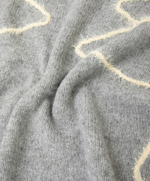 AMERICAN HOLIC ニュアンスライン柄ニットプルオーバー Gray Mixture