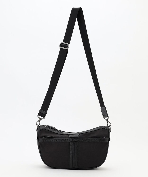 JOSEPH ABBOUD 【軽量/撥水素材】インターレースハーフムーンバッグ ダークブラウン系