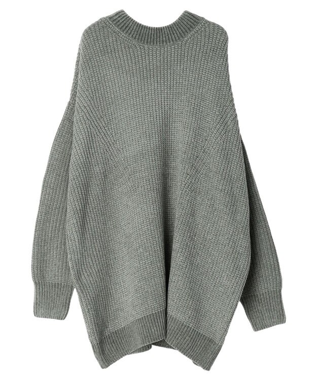 earth music&ecology シャイニーベロアモールチュニック Green