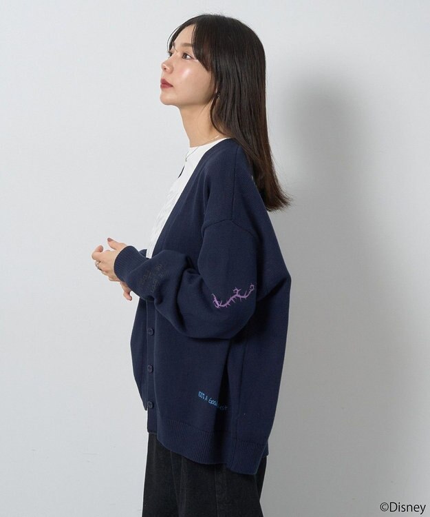 earth music&ecology Ｖｉｌｌａｉｎｓ　マレフィセント／ニットカーディガン Navy