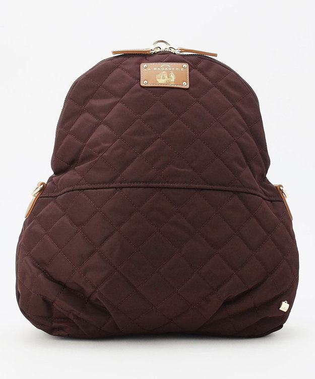 LA BAGAGERIE 撥水ナイロンキルティング3WAYリュック ワイン