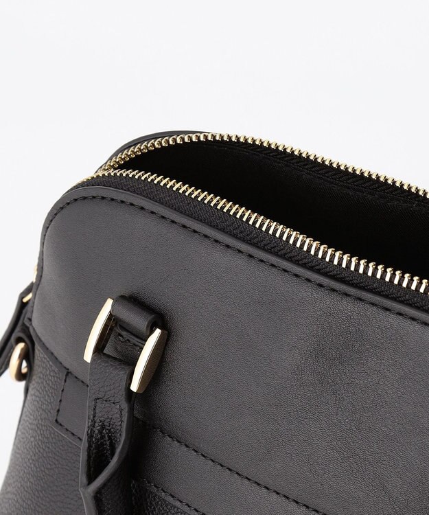 組曲 【ショルダーベルト付き】ボストンハンド バッグ ブラック系