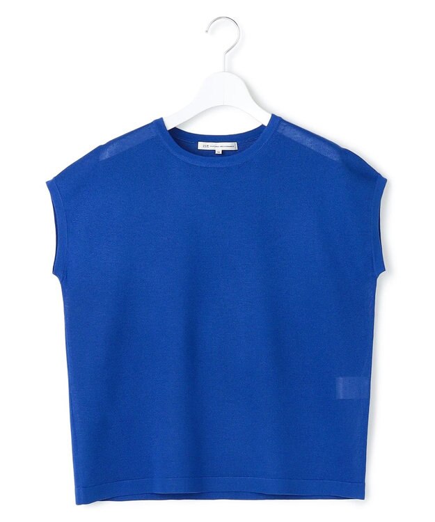 23区 シャイニーシアー ノースリーブ ニット ブルー系