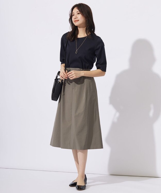 J.PRESS LADIES L スムースジャージー カットソー ネイビー系