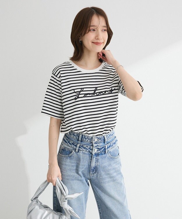 Green Parks リボンレギュラーＴシャツ Border