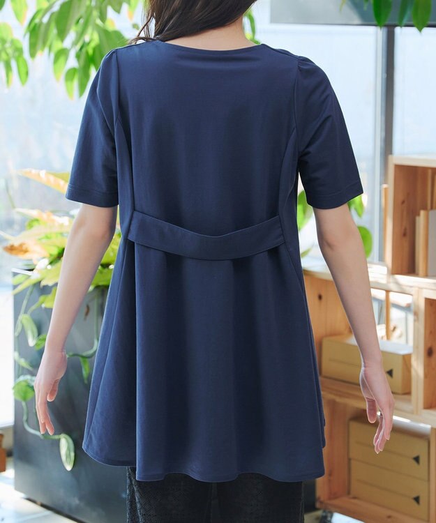 Tiaclasse 【おのののかさん着用 】「冷凛（ひやりん）」カノコバックフレアカットソー ブルー