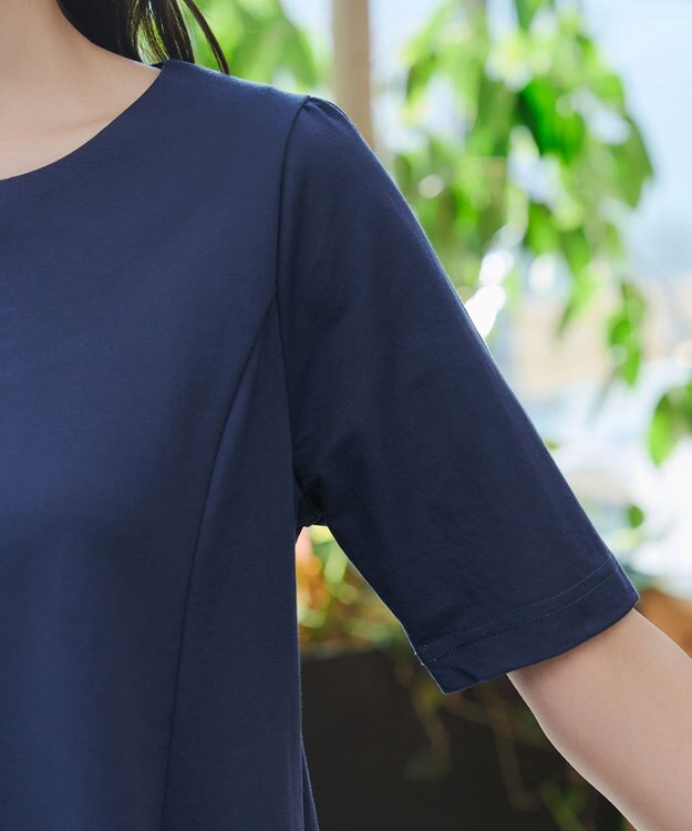 Tiaclasse 【おのののかさん着用 】「冷凛（ひやりん）」カノコバックフレアカットソー ブルー