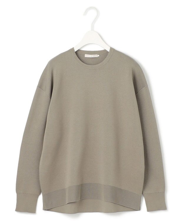 ICB 【WEB限定カラーあり・洗える】コットンポリエステルスムース  ニットプルオーバー カーキ系