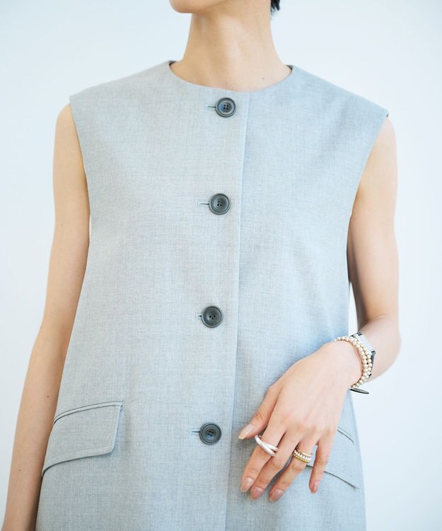 #Newans チュニックジレ グレー