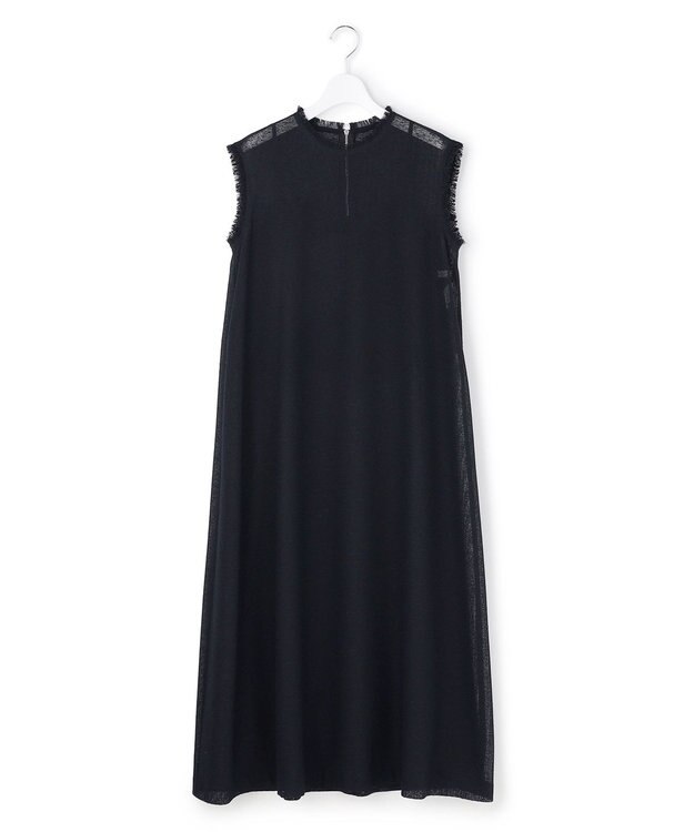 ICB L 【先行予約】サマーレノクロス フレアワンピース ネイビー×ブラック