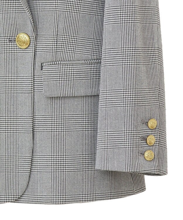 YECCA VECCA 金釦テーラードジャケット Check Ivory