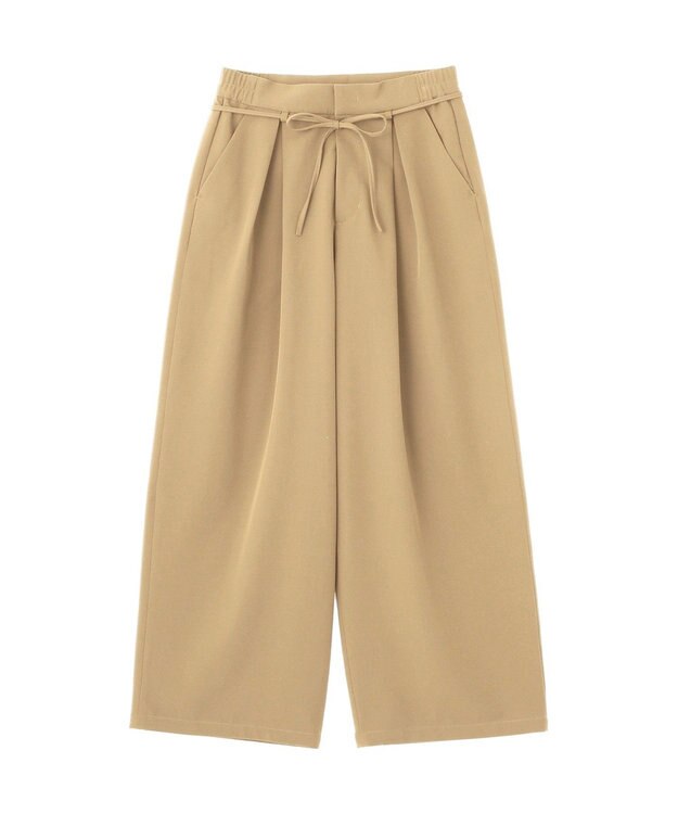 AMERICAN HOLIC リボン付きタックワイドパンツ Beige