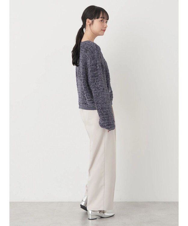 earth music&ecology ファンシーツイードカーディガン Gray