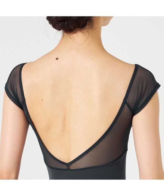 Chacott フレンチスリーブレオタード ボトルグリーン