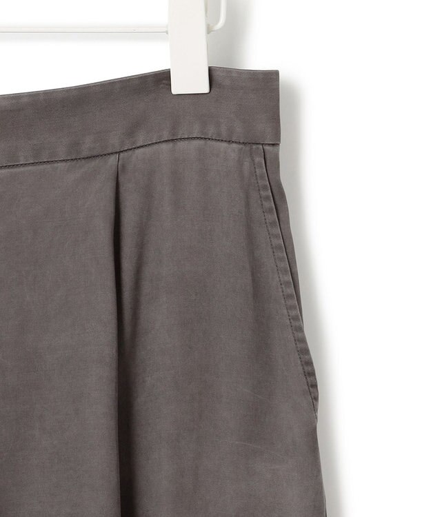 ICB L 【洗える】 キュプラピグメントクロス カーゴパンツ チャコール系