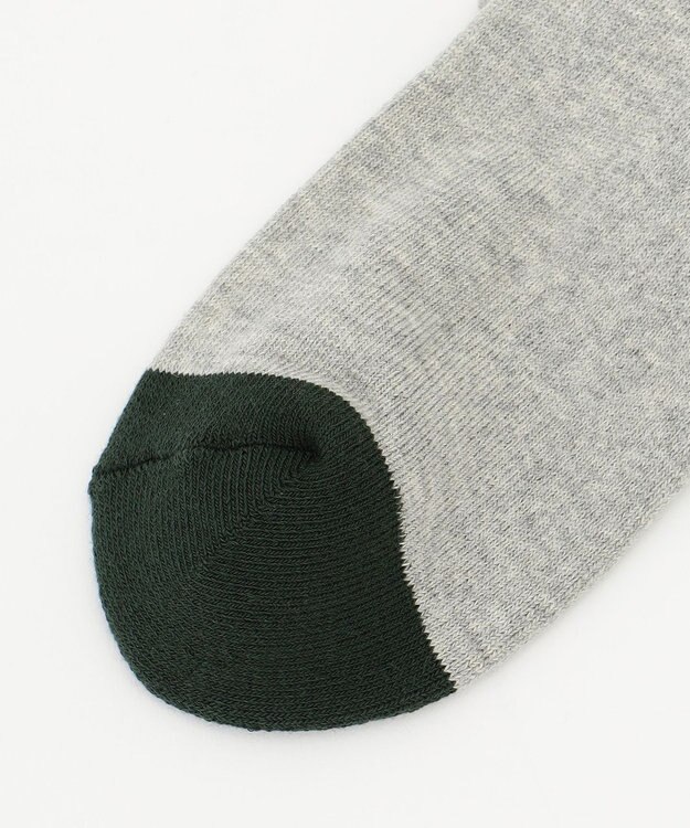 23区GOLF 【MEN】カラーブロック ハーフソックス ライトグレー系
