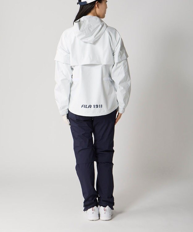 FILA GOLF／marie claire 【FILA GOLF】 収納袋付きレインウェア上下セット ホワイト