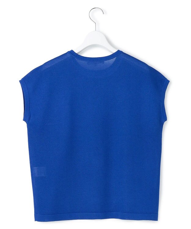 23区 シャイニーシアー ノースリーブ ニット ブルー系