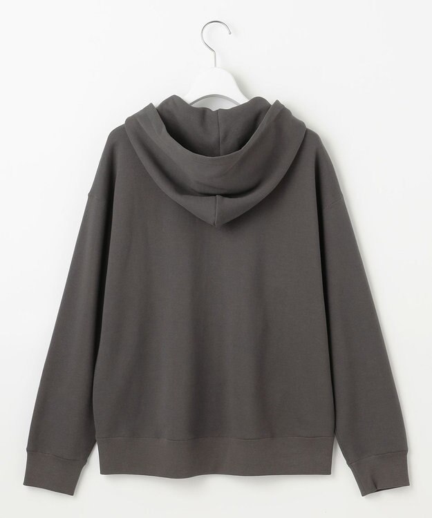 自由区 L クリアループバックジップ パーカー スレート