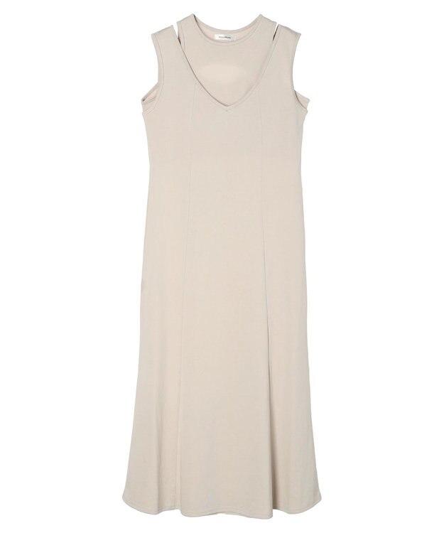 Green Parks カットワークデザインカットソーワンピース Beige