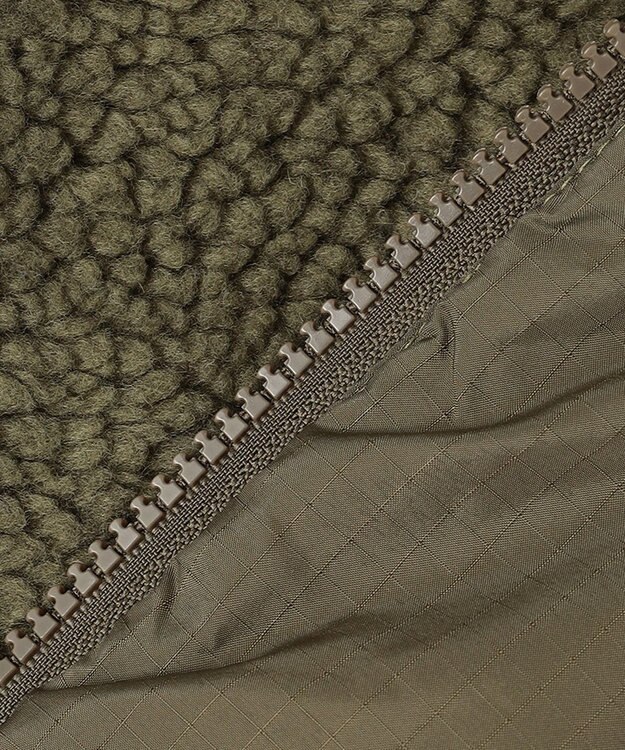 SHARE PARK LADIES 【LADIES】ボアフリースロングカーディガン オリーブ