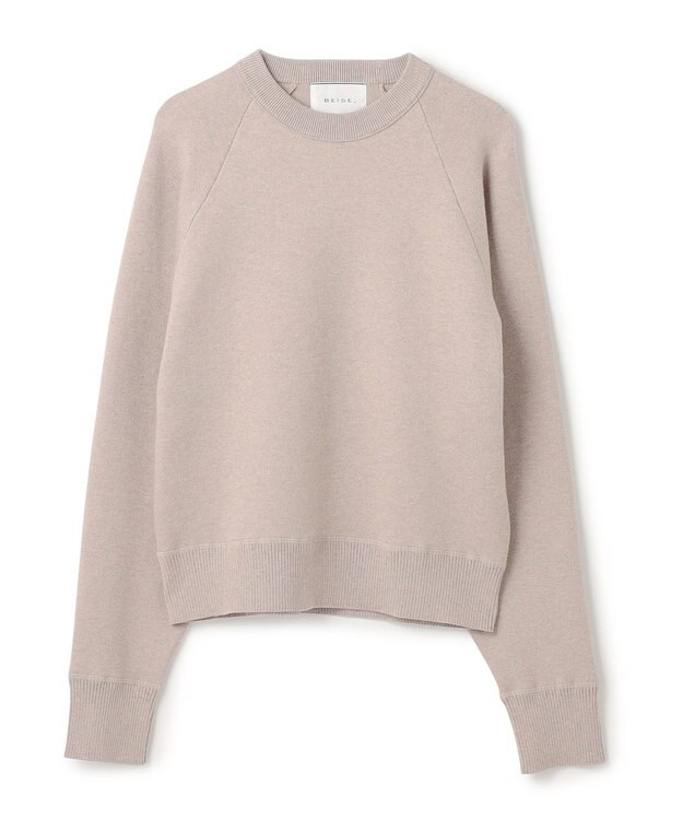 BEIGE， 【洗える】TAFT / コットンカシミヤスウェットニットトップス Taupe