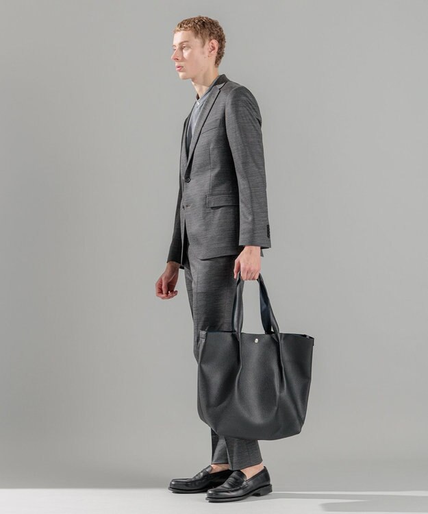 JOSEPH HOMME シンセティックシュリンクレザー　トートバッグ ブラック系