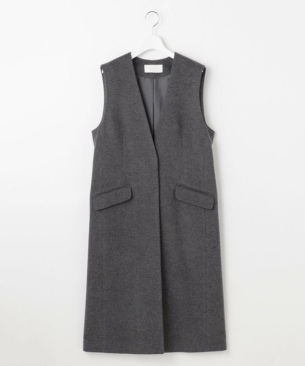 自由区 S 【カタログ掲載】Super100sライトビーバー ジレ TOPチャコール