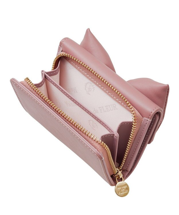 Maison de FLEUR ボリュームリボンウォレット Black