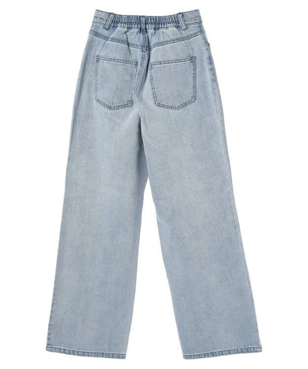 earth music&ecology タックルーズデニムパンツ Light Indigo