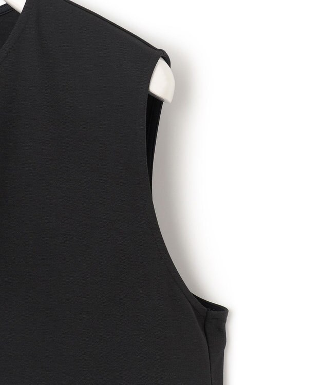 ICB L 【人気のため新色追加・洗える】 ジャージコンビドレス ブラック×セルリアン系