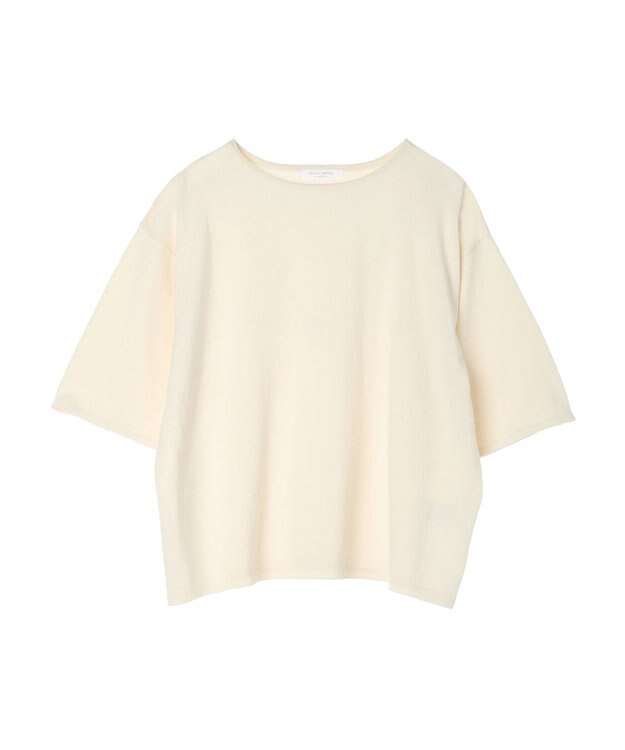 Green Parks 洗える　ニットＴシャツ Ecru