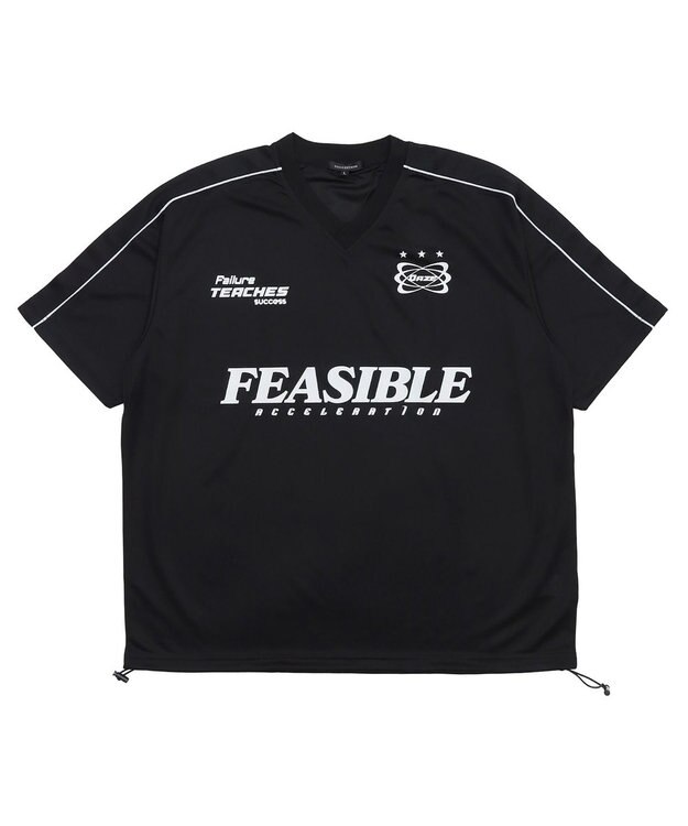 WEGO パイピングサッカーT（SS） ブラック