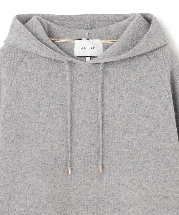 BEIGE， COURCETTE / ウールニットパーカー Md Gray