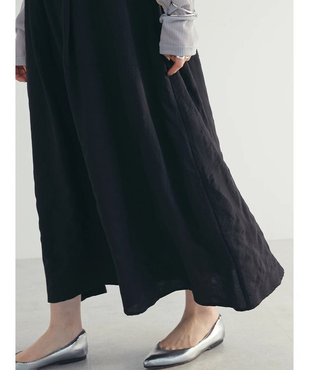 Green Parks ａ．バックギャザーキャミワンピース Black