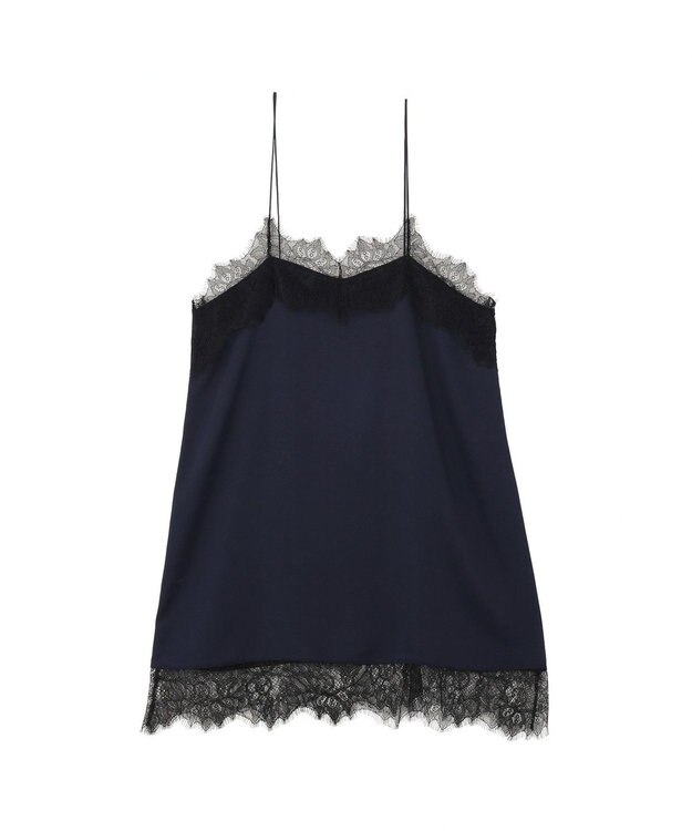 AMERICAN HOLIC レースサテンキャミワンピース Navy