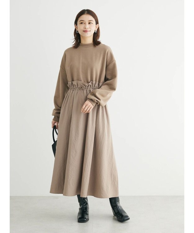 Green Parks ・ＳＵＧＡＲ　ＳＰＯＯＮ　ドロストドッキングワンピ Brown