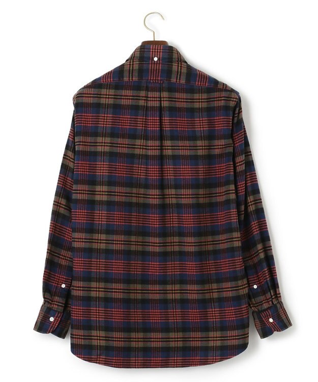 J.PRESS MEN マルチチェックコットンネルシャツ ネイビー系3
