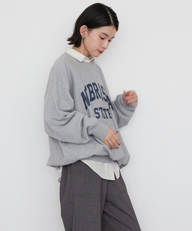 AMERICAN HOLIC ＮＥＢＲＡＳＫＡロゴプリントスウェット③ Light Gray Mixture
